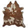 Angelou 6' X 7' Brown and White Genuine Cowhide Area Rug
