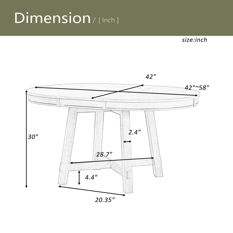 Table de salle à manger extensible Farmhouse, Espresso