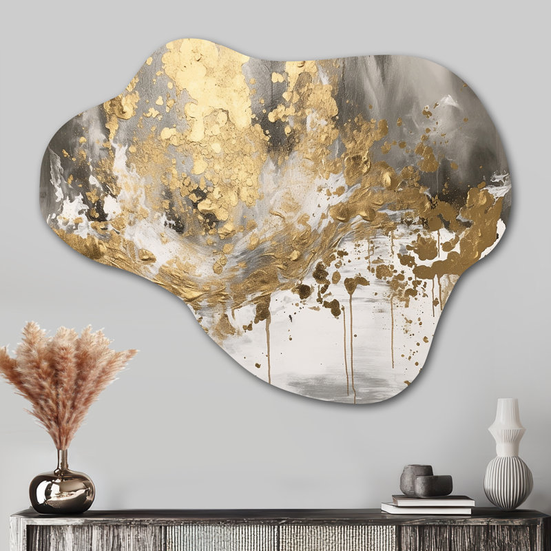 Elledge - Art abstrait en forme de nuage en métal asymétrique, H 27 po x l 35 po