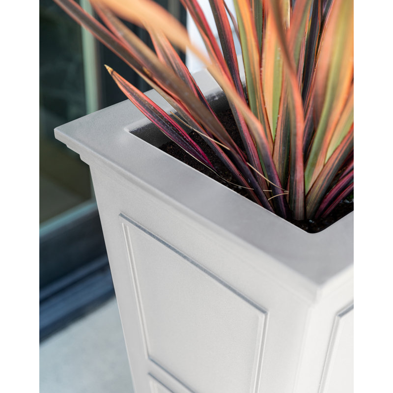 Boîte à fleurs Abram, Blanc / Blanc, 1, H 26 po x l 14,75 po x P 14,75 po
