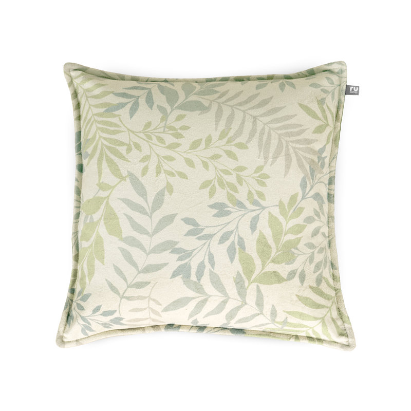 rucomfy Fibre Filled Willow Leaves Cushion. Home Decor Pillow, Extra Soft Fabric Throw Cushions. 45 x 45cm Throw Cushion