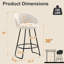 Tabouret de comptoir rembourré avec structure en métal-544041812-544041811