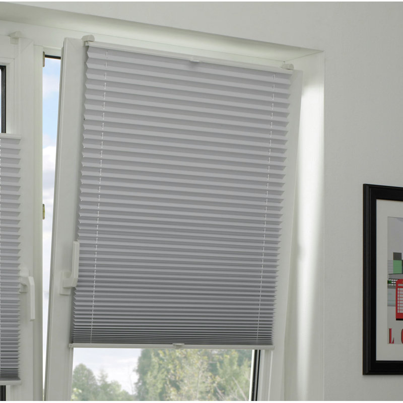 Blackout Pleated Shade, 70cm W x 130cm L, White