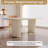 55.11" Modern Cream White Dining Table Set With 6 Chairs For Kitchen, Bar, Living Room-1663940019-1660943062