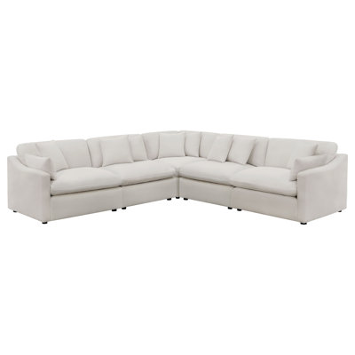 Greeley Ivory 5-piece Upholstered Modular Sectional Sofa