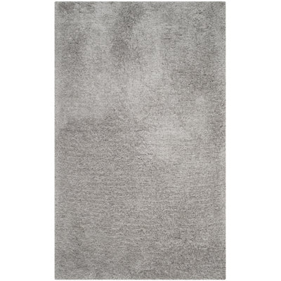 Tapis argenté à poils longs Franklynn