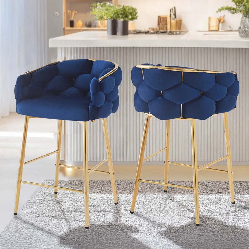 Ensemble de 2 tabourets de comptoir Modern, Bleu