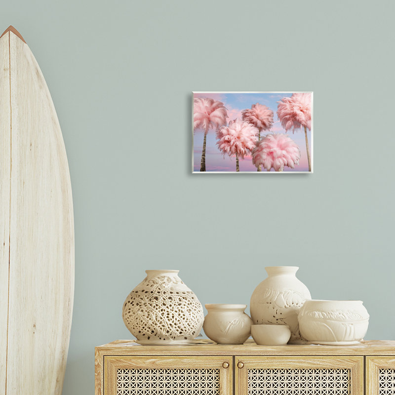 "Fluffy Pink Palm Trees", art mural par Ziwei Li, H 10 po x l 15 po