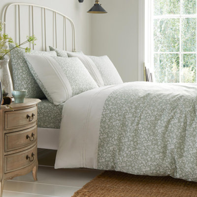 Tess Cotton Blend Floral Duvet Cover Set with Pillowcases Included