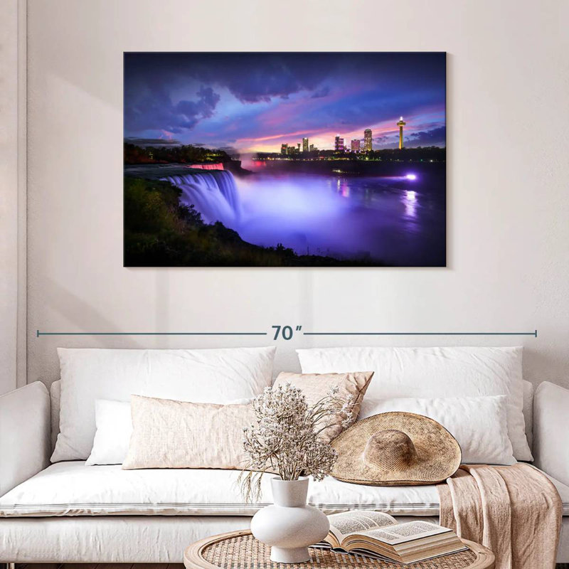 Alvord Purple Hued Niagara Falls, 30" H x 45" W