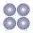 Constellations Point Vegan Leather Round Pebble Placemat