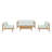 Muret 4 Piece Outdoor Patio Teak Set