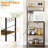 Rustic Brown Kitchen Shelving. Power Outlet & . Adjustable Shelves, 5 Hooks. For Appliances. Microwave Stand, Coffee Bar. 23.5" W Storage Rack. . 60.25" H