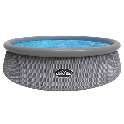Plastic Round Inflatable Pool 84cm H x 450cm W x 450cm L , with Pump Included