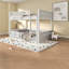 Grands lits multifonctionnels peu encombrants, conception moderne en bois de pin blanc