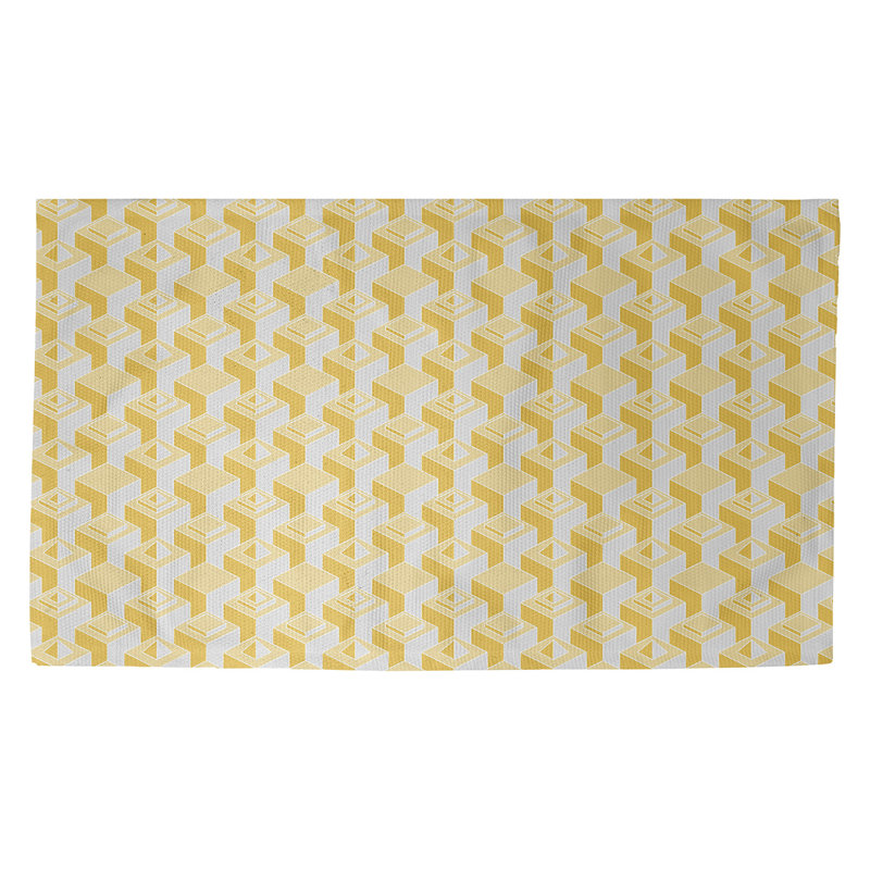 Gratte-ciels jaune Tapis décoratif, Rectangle 2 pi x 3 pi