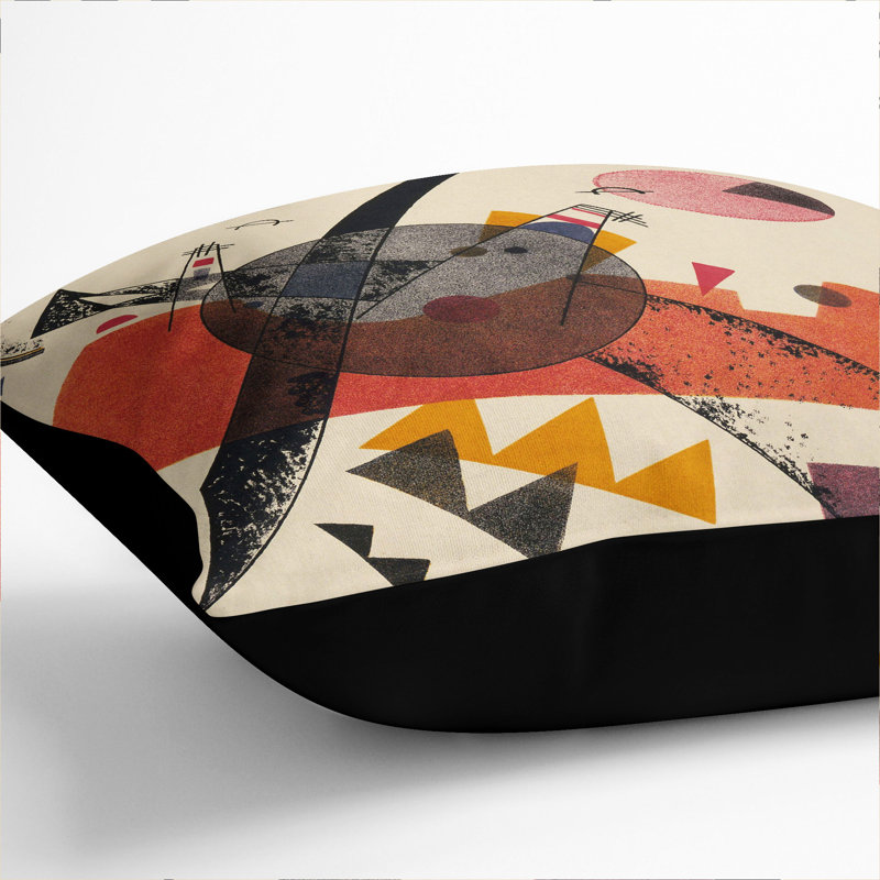 Composition Vol.3 Square Throw Cushion, Black, 55cm H x 55cm W x 20cm D