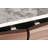 Artistic Curved Storage Sideboard Cabinet, Three-Dimensional Wave Texture Panel, Easy-Clean Faux Marble Countertop, Sturdy Metal Legs, Multi-Purpose 4-Door Buffet Cabinet for Nordic Minimalist Home Decor