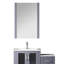 36 po W Meuble-lavabo gris foncé avec armoire latérale étroite, robinet, surface en céramique blanche et 22 unités de salle de bain à miroir suspendu - robinet, installation murale-1575345037