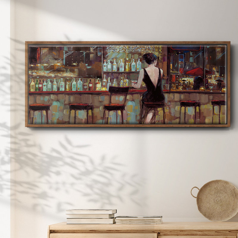 Elegant in Black - Toile avec cadre, H 20 po x l 50 po