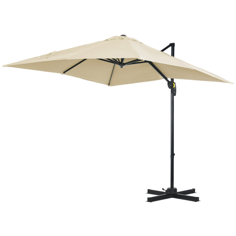 Brentton 245cm Cantilever Parasol, Cream