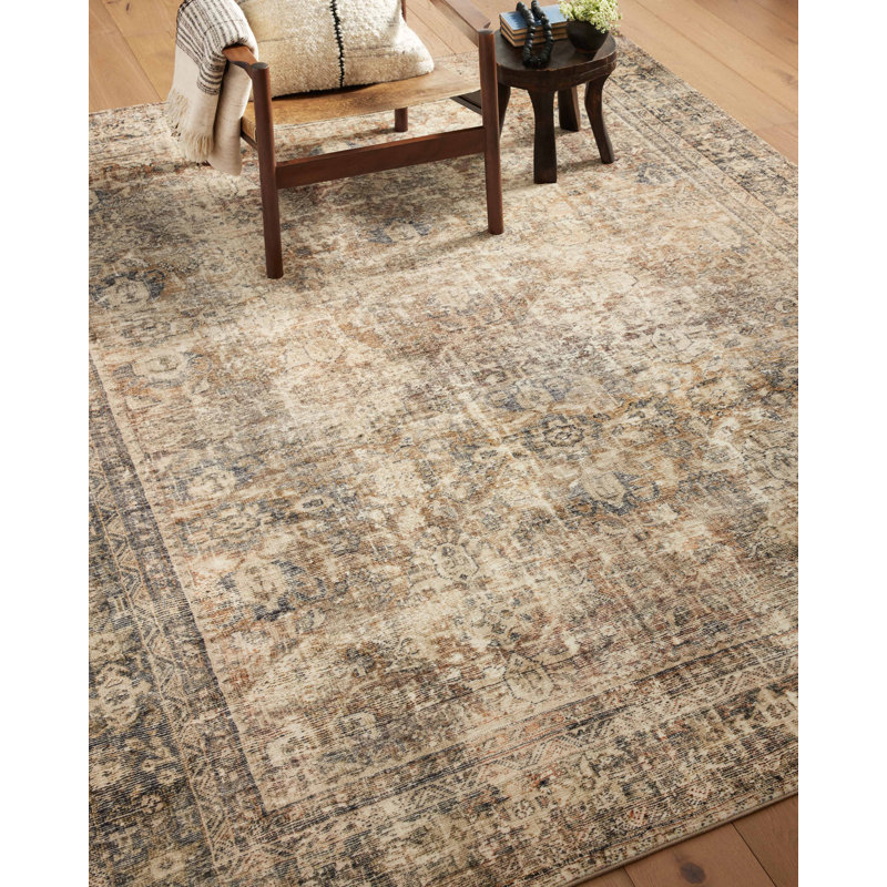 Vintage Sunset Ink Plush Rectangular Area Rug, 2' x 3'6"