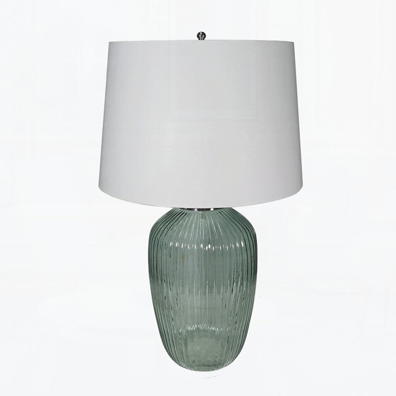 Lampe de table en verre D16x27 "