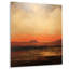 Impressionniste orange coucher de soleil montagnes - paysage abstrait art mural salon-1662761241-1662761246
