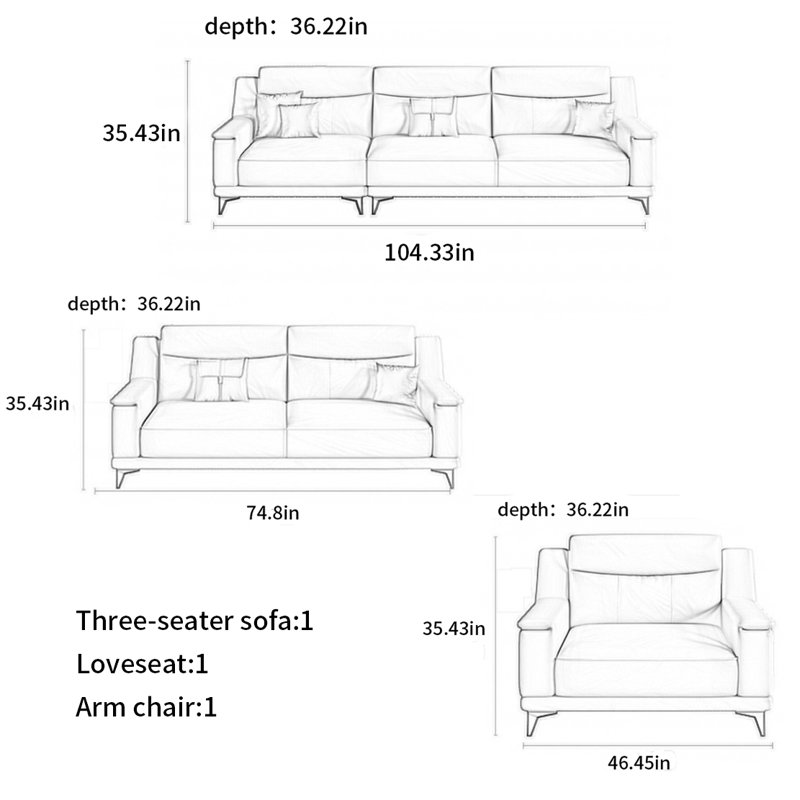 Nordic minimalist sofa