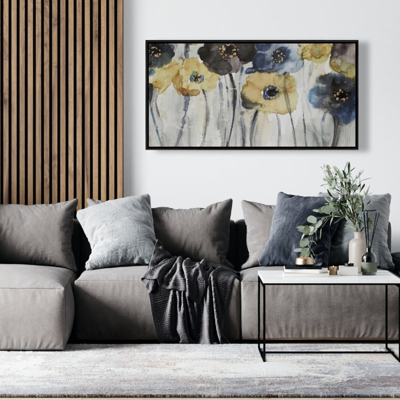 Art gris sur toile gris et jaune