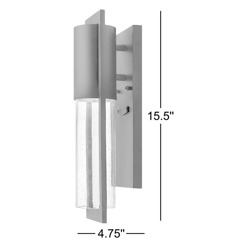 Dwell LED Outdoor Sconce, 15.5" H x 4.5" W x 4.75" D, Incandescent, Black