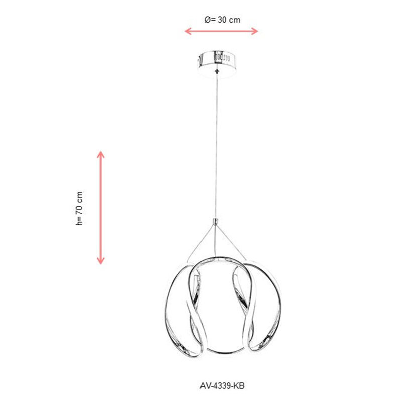 Luminaire suspendu géométrique 1 lumière DEL, Blanc, H 27,6 po x l 11,8 po x P 11,8 po