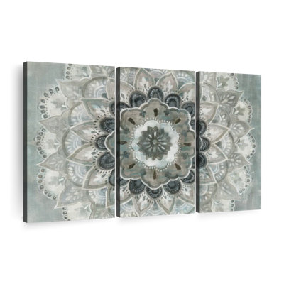 " Sunburst Neutral Wall Art Multi Piece Canvas Print " 3 - Pieces