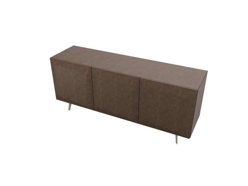 Alterego Sideboards Buffets, 31.13"H x 71.38"W x 19.75"D, Matt Bronze Brushed/Matt Pearl Beige