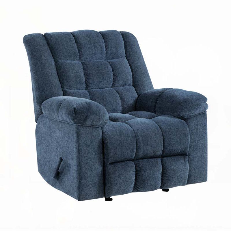 Fauteuil inclinable en chenille, Bleu