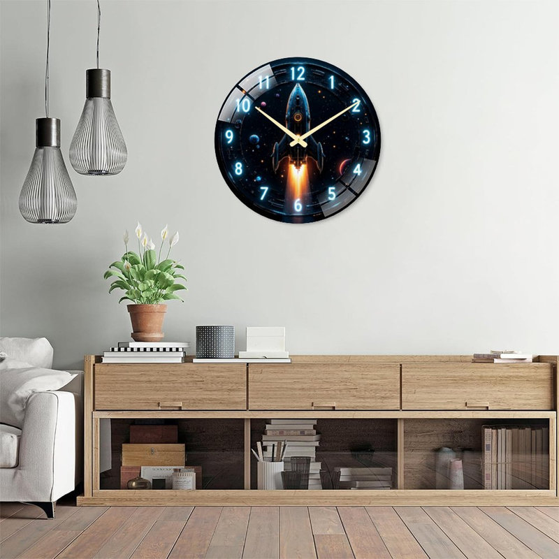 Horloge murale fusée 24 po