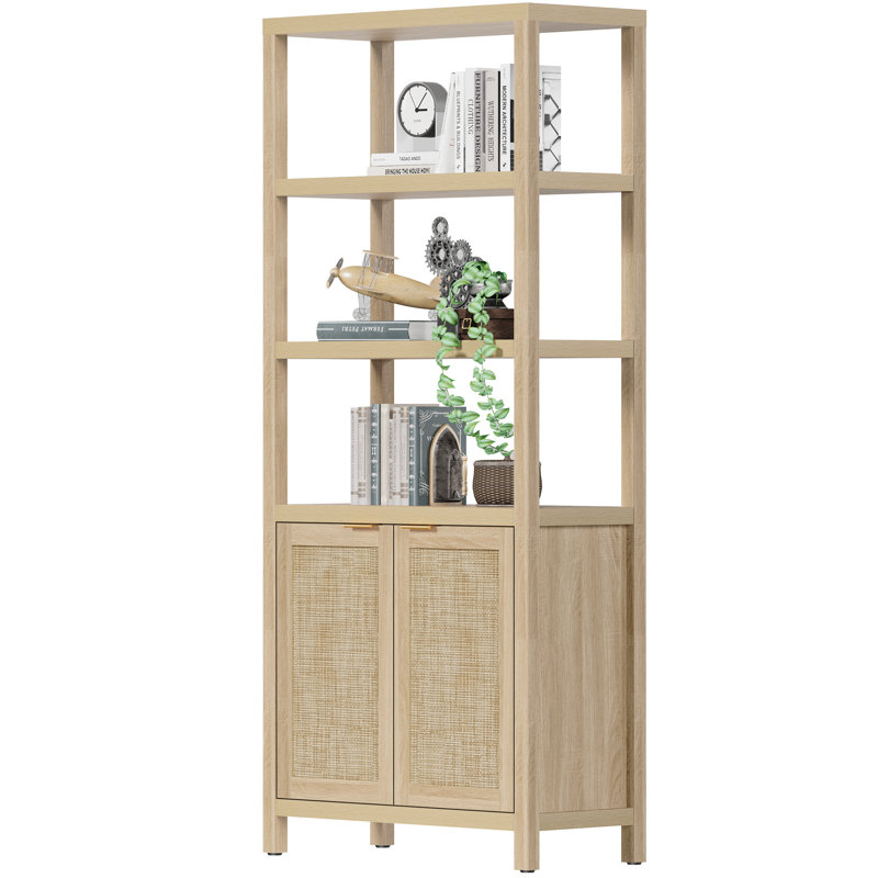 Marliee 70.9" H x 30.7" W Standard Bookcase, Reclaimed Light Oak, 1