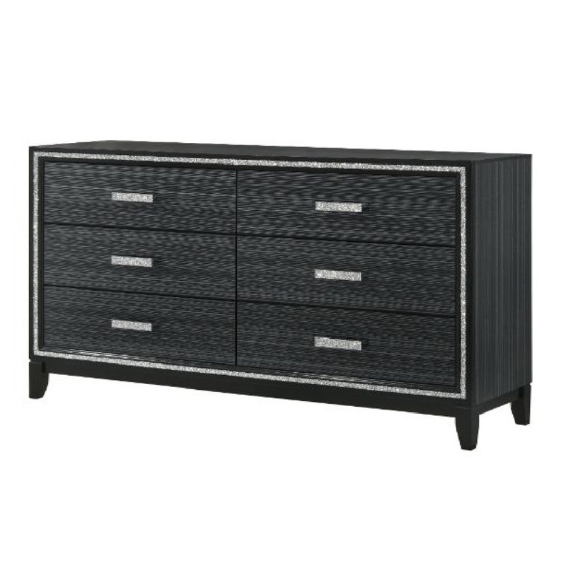 Commode double 6 tiroirs l 63 po