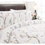  Ensemble de housse de couette ultra doux en cerisier réversible Sakura-1651847346-1651847345