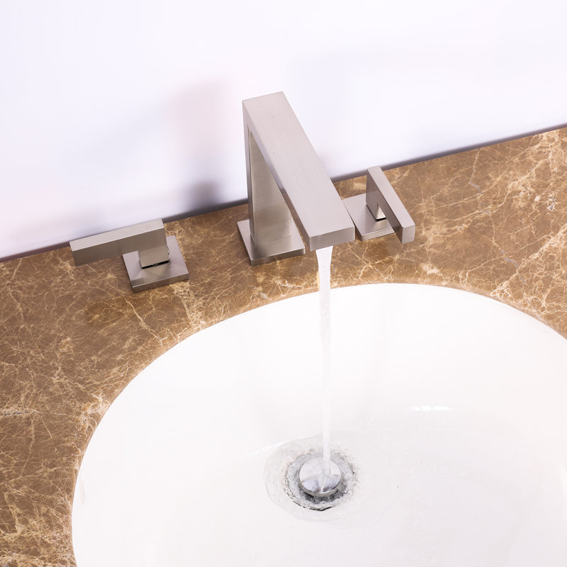 Widespread Bathroom Faucet, Brushed