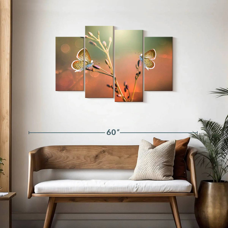 Brampt Butterfly Pair, 27" H x 43" W