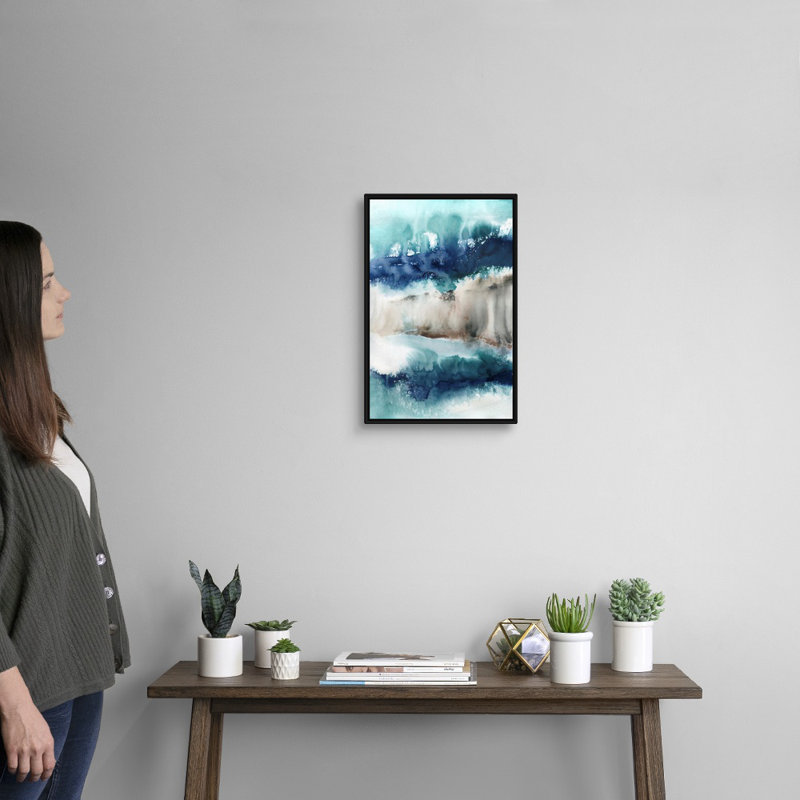 Shifting Sands - Reproduction d'art sur toile, Cadre flottant noir, H 19,7 po x l 13,7 po x P 1,75 po