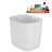 40" Streamline Soaking Glossy White Acrylic Freestanding Bathtub, Bamboo Tray, Drain-103682445