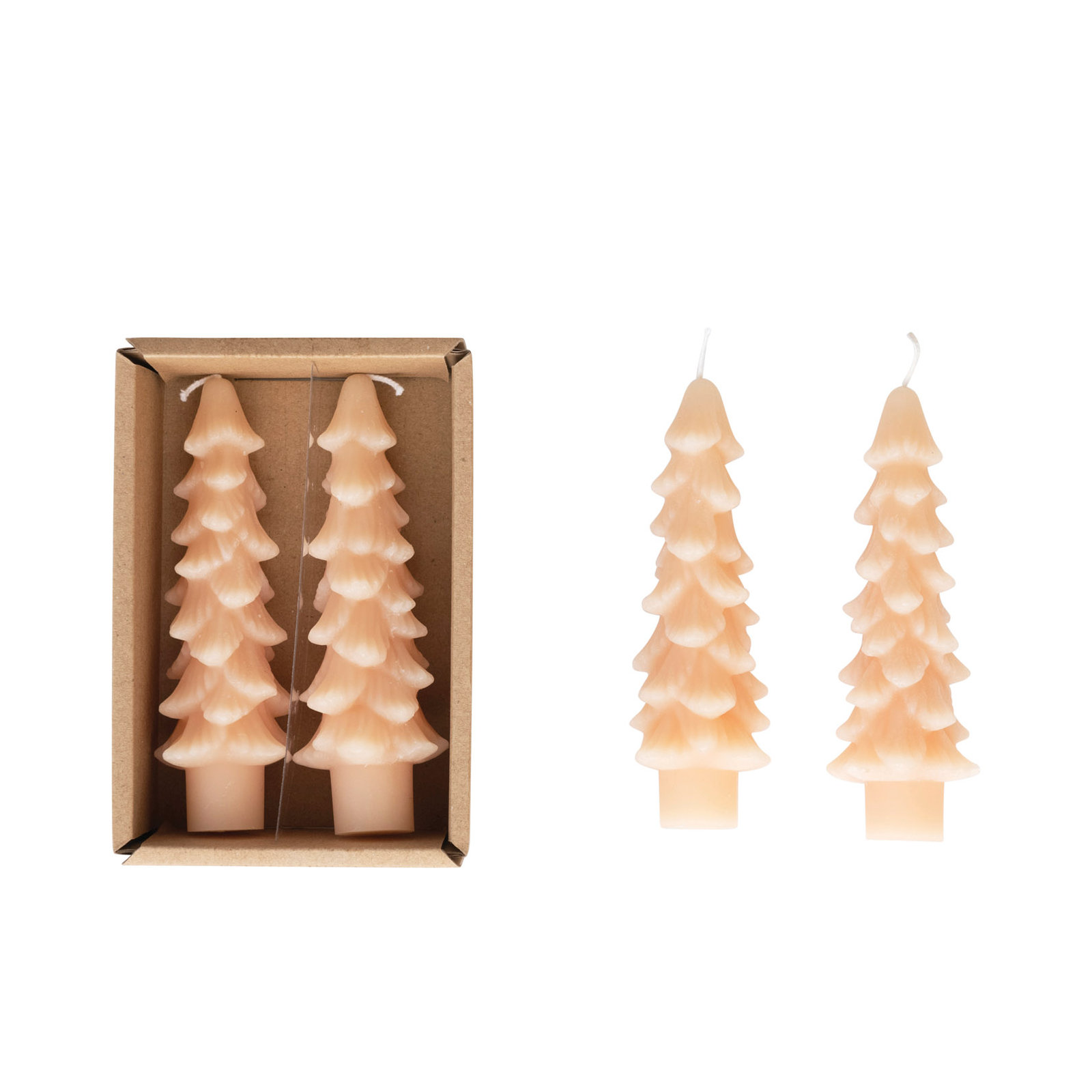 Flaire Unscented Taper Candle, Blush