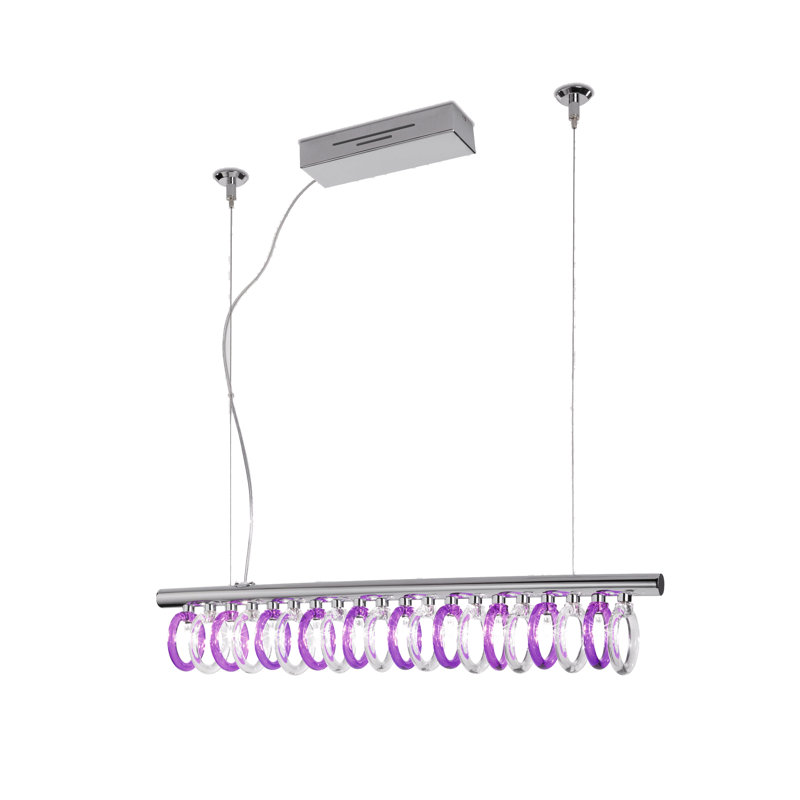 Linear pendant light 10-flame