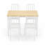 Ensemble de table de salle à manger Kaelvora avec chaises rembourrées en polyuréthane et structure en métal-330961533