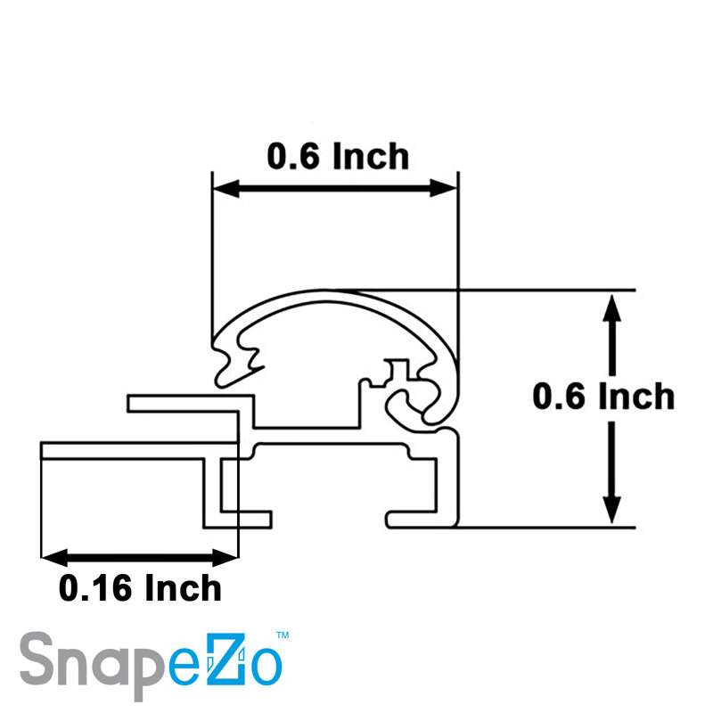 Cadre en aluminium Wrought Studio ™ Snap Frame Super-Slim Series, chargement frontal, Argent, 5 po x 7 po