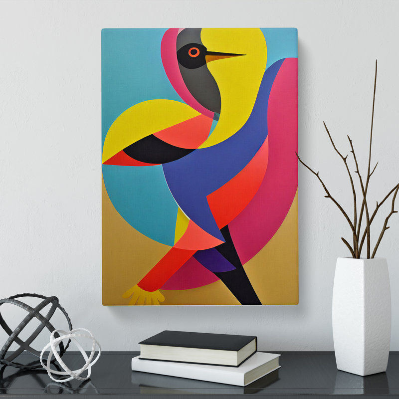 Bird In Abstract - Wrapped Canvas, 50cm H x 35cm W x 3cm D