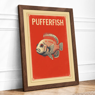 Pufferfish Study Vintage - Framed Print