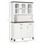 Kitchen Storage With 6 Doors, 2 Drawers And 3-Level Adjustable Shelves Kitchen Buffet